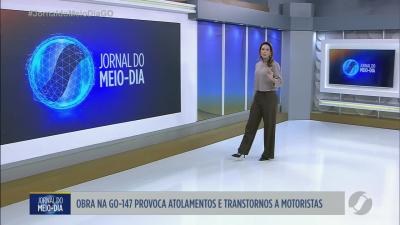 Obra na GO-147 provoca atolamentos e transtornos a motoristas