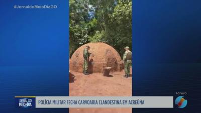 itemBatalhão Ambiental da PM fecha carvoaria clandestina em Acreúna