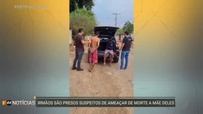 itemIrmãos são presos por ameaçar de morte a mãe deles