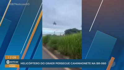 itemHelicóptero do GRAER persegue caminhonete na BR-060