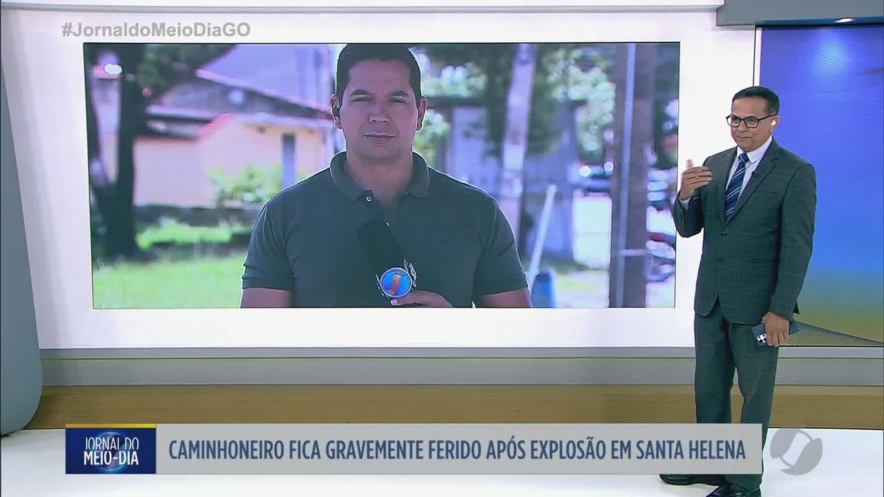 itemCaminhoneiro fica ferido após explosão de pneu em Santa Helena