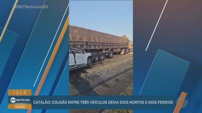 itemColisão entre três veículos deixa dois mortos na BR-050