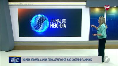 itemHomem arrrasta gambá pelo asfalto por não gostar de animais