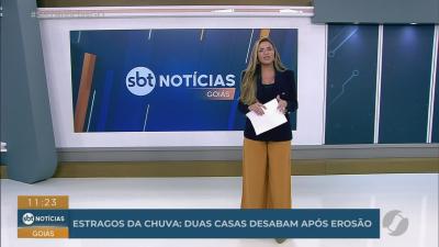 itemDuas casas desabam após erosão causada pela chuva em Goiânia