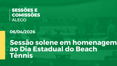 Imagem de capa do vídeo - Sessão solene em homenagem ao Dia Estadual do Beach Tênnis