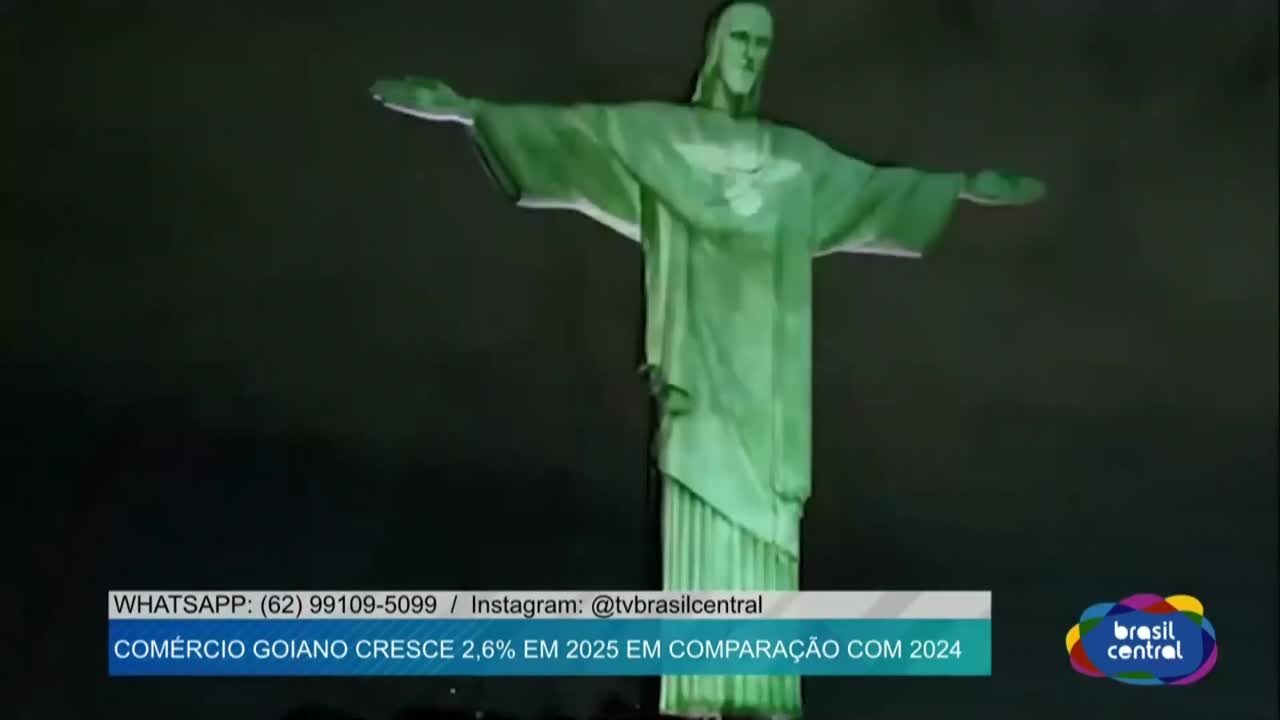 itemConvide para Romaria de Trindade é projetado no Cristo Redentor