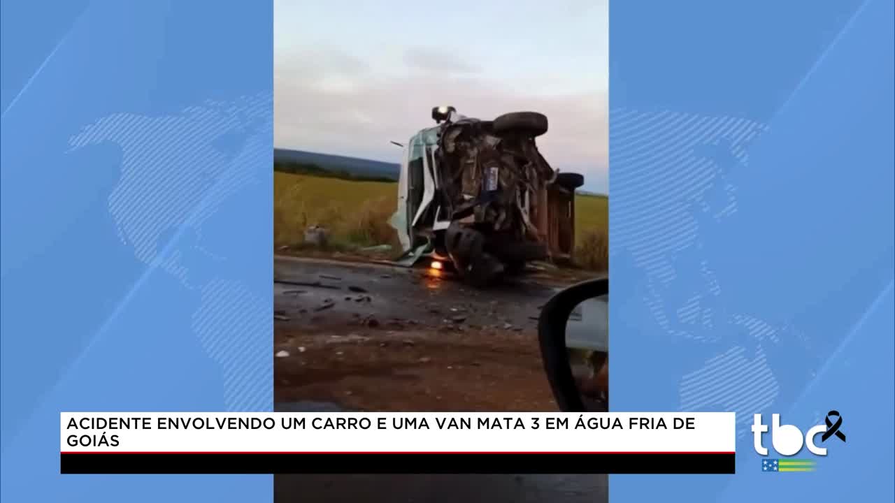 itemAcidente envolvendo um Carro e uma Van mata 3 em Água Fria de Goiás