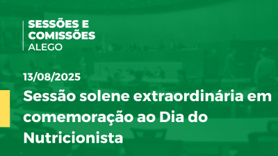 itemSessão solene extraordinária em comemoração ao Dia do Nutricionista