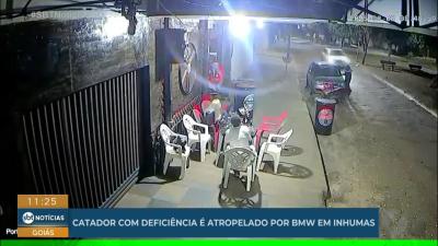 Catador com deficiência é atropelado por BMW em Inhumas