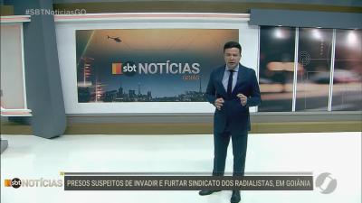 itemPresos suspeitos de invadir e furtar sindicato dos radialistas em Goiânia