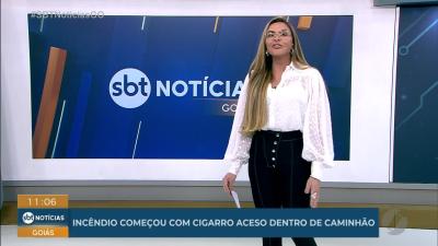 Inc&ecirc;ndio em caminh&otilde;es e m&aacute;quinas na BR-153 come&ccedil;ou com cigarro acesso dentro de caminh&atilde;o