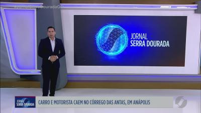 itemCarro e motorista caem no Córrego das Antas, em Anápolis