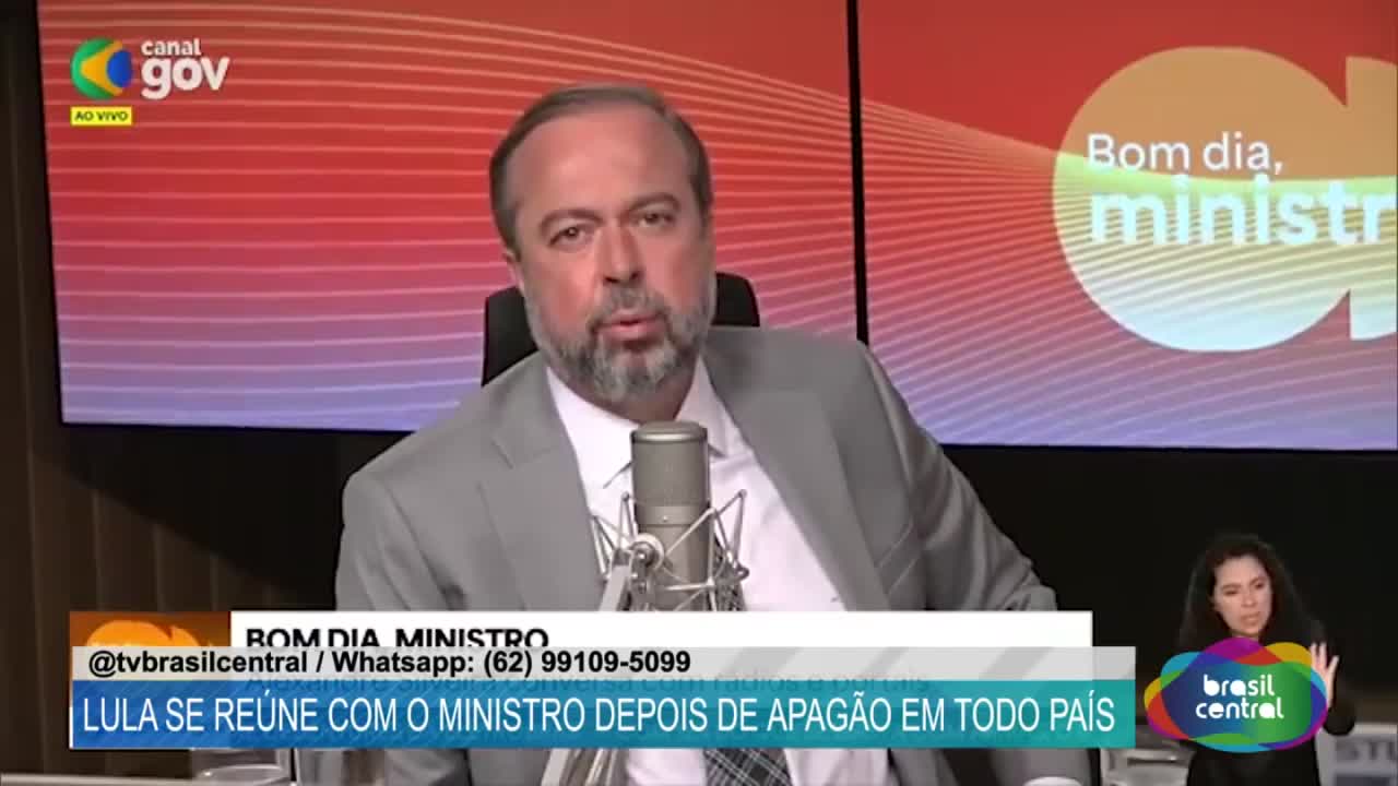 Lula se reúne com o Ministro depois de apagão em todo País.
