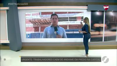 itemTrabalhadores que caíram de andaime de prédio em obra foram levados para o HUGO