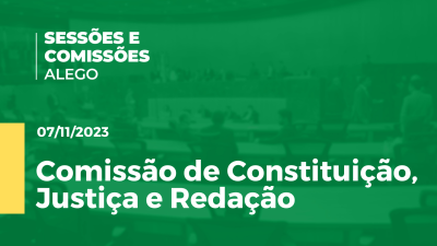 Imagem de capa do vídeo - Comissão de Constituição, Justiça e Redação.  -  07_11_2023.mp4