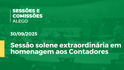 Imagem de capa do vídeo - Sessão solene extraordinária em homenagem aos contadores