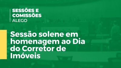 Imagem de capa do vídeo - Sessão solene em homenagem ao Dia do Corretor de Imóveis