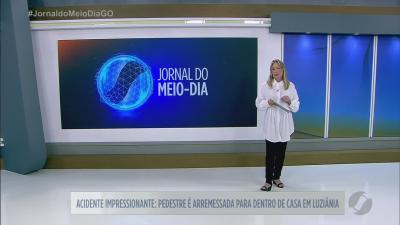 itemPedestre é arremessada para dentro de uma casa em acidente em Luziânia