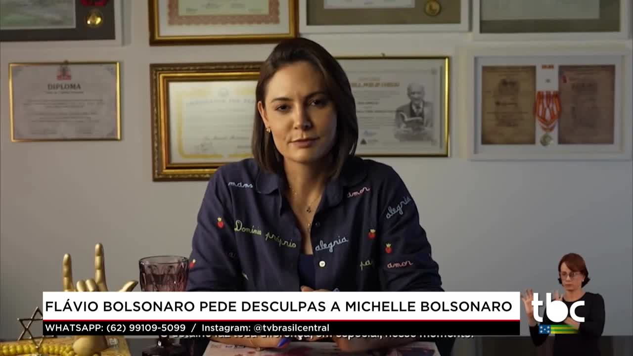itemFlavio Bolsonaro pede desculpas a Michelle Bolsonaro
