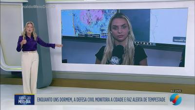 itemDefesa Civil dispara alerta durante a madrugada para tempestade em Goiânia