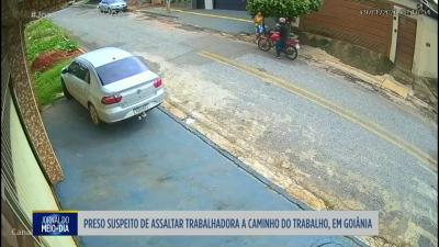 itemPreso suspeito de assaltar mulher a caminho do trabalho em Goiânia