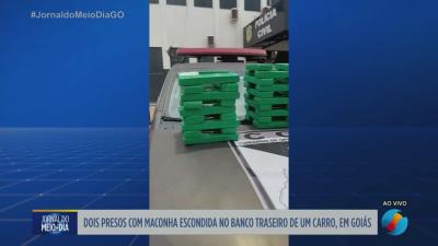 itemDois presos com maconha escondida em um carro na região de Cristalina