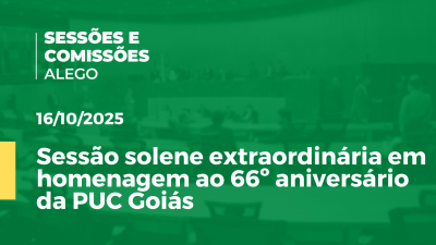 itemSessão solene extraordinária em homenagem ao 66º aniversário da PUC Goiás