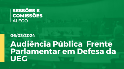 Imagem de capa do vídeo - Audiência Pública  Frente Parlamentar em Defesa da UEG 06 03 2024.mp4