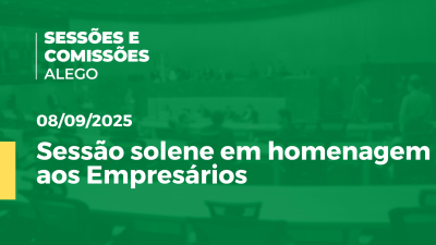 Imagem de capa do vídeo - Sessão solene em homenagem aos empresários