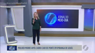 Mulher morre ap&oacute;s carro cair de ponte em Ipiranga de Goi&aacute;s