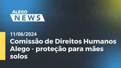 Imagem de capa do vídeo - Alego News Comissão de Direitos Humanos Alego - proteção para mães solos