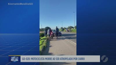 Motociclista morre atropelado na GO-020