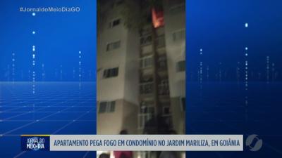 Incêndio em apartametno no Jardim Mariliza em Goiânia
