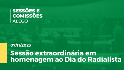 Imagem de capa do vídeo - Sessão extraordinária em homenagem ao Dia do Radialista