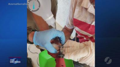 itemQue sufoco morador fica com anel preso no dedo em Ipameri