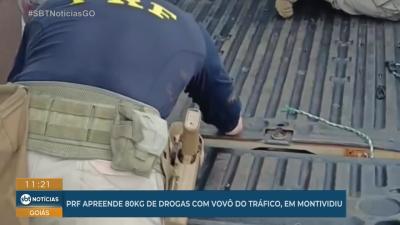 itemPRF apreende 80 kg de maconha com vovô do tráfico em Montividiu